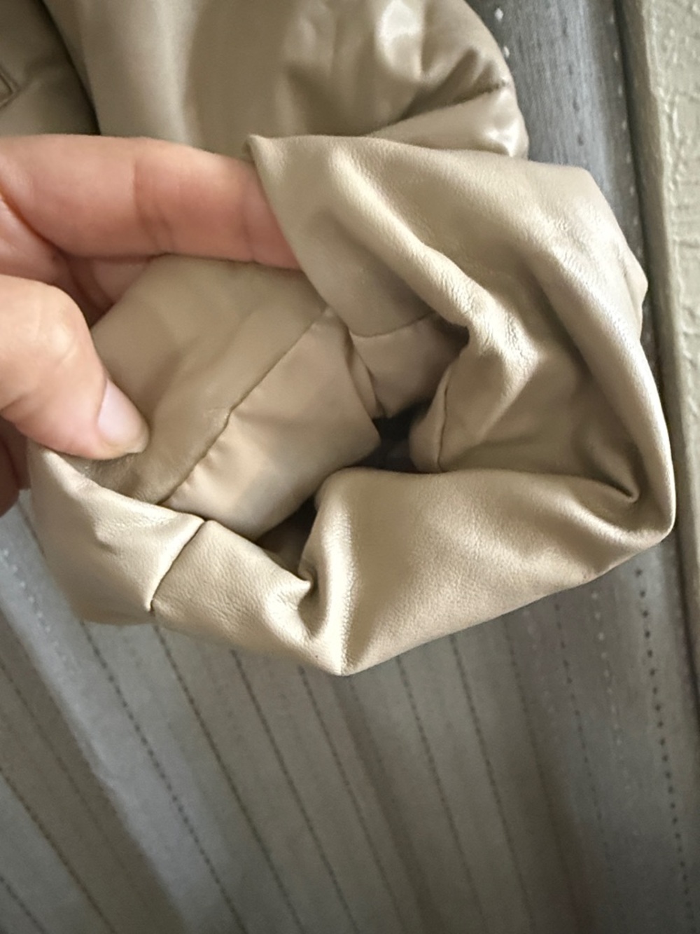 12th Tribe Cropped Puffer Jacket in Beige - Picture 10 of 10